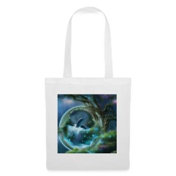 Cute dolphin in a bubble the hearts of the ocean - Tote Bag - white - Front