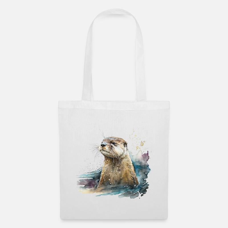 Otter - Stoffbeutel - Weiß