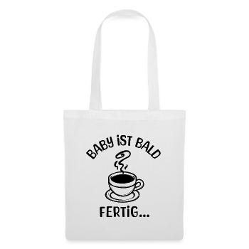 Schwangerschaft Babybauch Schwanger Statement - Stoffbeutel - Weiß - Vorne