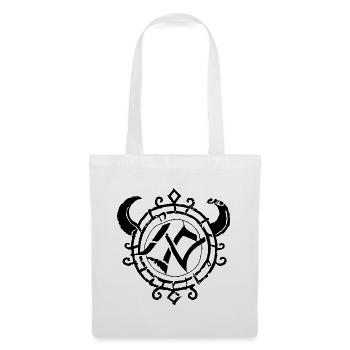 Symbol vikings avec corne, noir - Sac en tissu - blanc - Devant