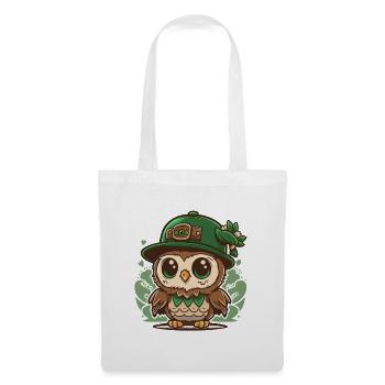 St. Patrick's Day Kawaii Owl with Hat - Tote Bag - white - Front