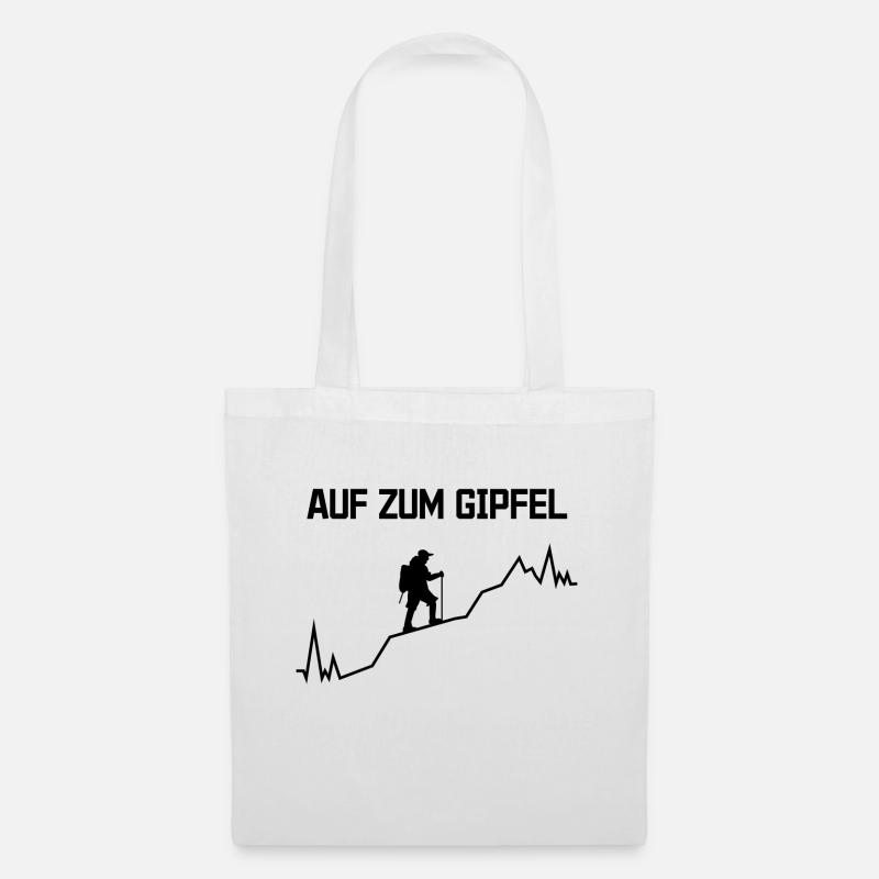 Gipfel Statement bergsteigen Wanderwege Wandern - Stoffbeutel - Weiß