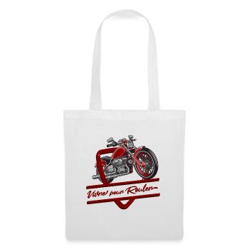 Live to Ride Vintage Motorcycle - Tote Bag - white - Front
