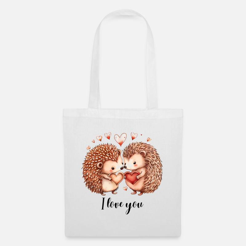 Loving hedgehogs - Tote Bag - white