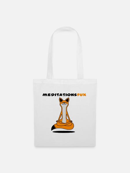 Meditationsfux - Meditationsfuchs, Dialekt - Stoffbeutel - Weiß