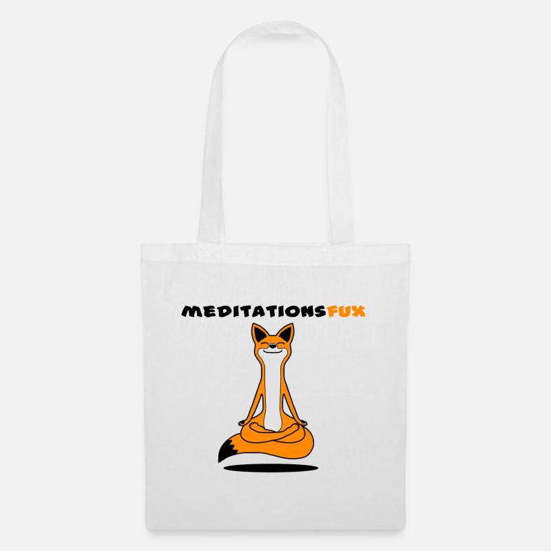 Meditationsfux - Meditationsfuchs, Dialekt - Stoffbeutel - Weiß