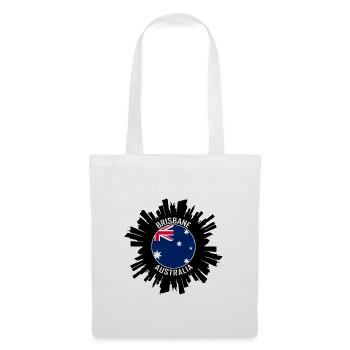 Brisbane Skyline Australien Flagge Reise Souvenir - Stoffbeutel - Weiß - Vorne