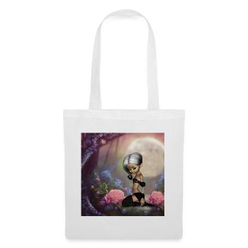 Cute fairy in the sleepy garden - Tote Bag - white - Front