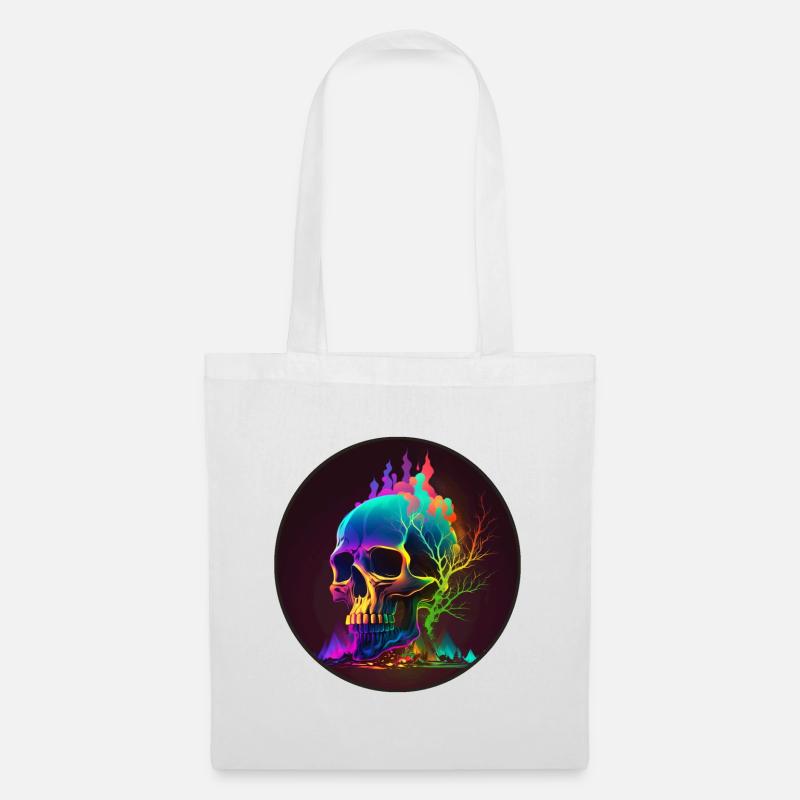 Glowing Skull - Stoffbeutel - Weiß