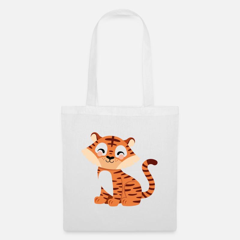 cute tiger - Tote Bag - white