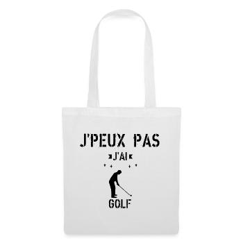 J Peux Pas J ai Golf - Sac en tissu - blanc - Devant