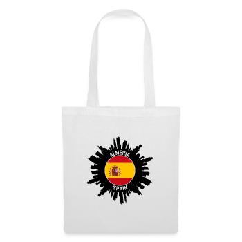 Almeria Skyline Spanien Flagge Reise-Souvenir - Stoffbeutel - Weiß - Vorne