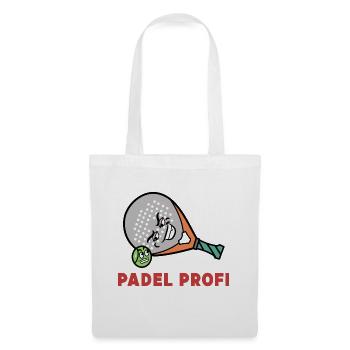 Padelspiel Racket Ball Statement Freizeit Padel - Stoffbeutel - Weiß - Vorne
