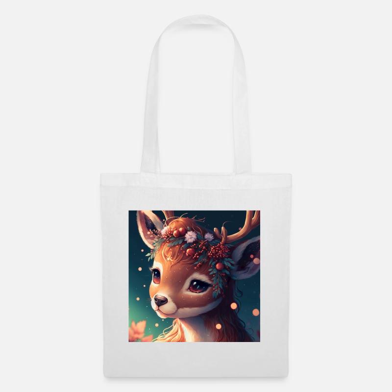 Chrismas Deer - Stoffbeutel - Weiß