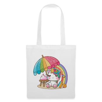 Rainbow unicorn for children - colorful and cheerful - Tote Bag - white - Front