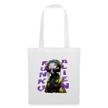 Funky alien 02 - Sac en tissu - blanc - Devant