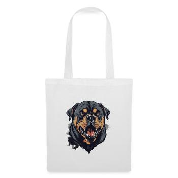 Rottweiler - Stoffbeutel - Weiß - Vorne