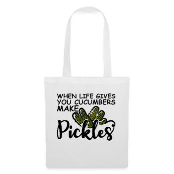 When Life Gives You Cucumbers, Make Pickles 2 - Stoffbeutel - Weiß - Vorne