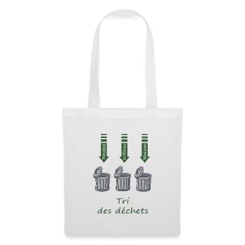 Tri des déchets - Sac en tissu - blanc - Devant