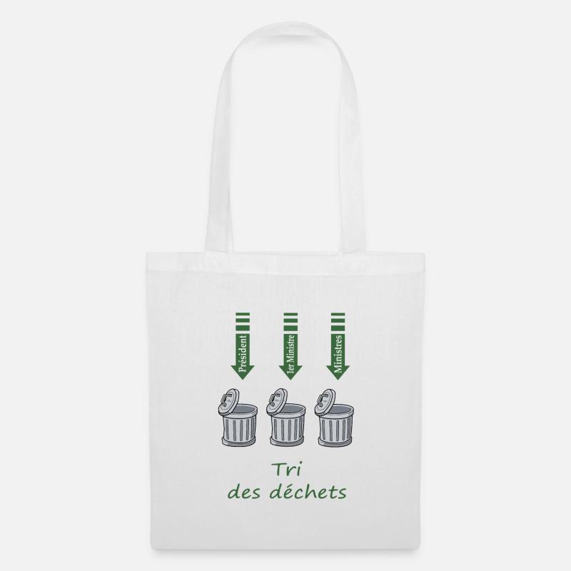 Tri des déchets - Sac en tissu - blanc