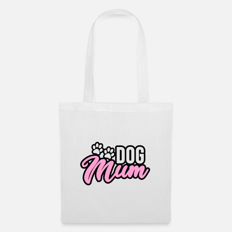 Hunde Mama, Dog Mum - Stoffbeutel - Weiß