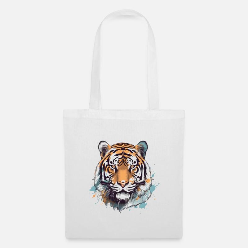 Tiger - Stoffbeutel - Weiß