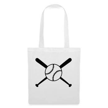 baseball sport logo 001 - Stoffbeutel - Weiß - Vorne