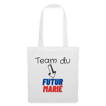 EVG Team Futur Marié. Enterrement vie célibataire - Sac en tissu - blanc - Devant