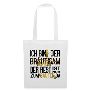 Bräutigam JGA Männer Wappler Saufen Spruch - Stoffbeutel - Weiß - Vorne