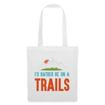 Mountains - I'd Rather Be on a Trail - Tote Bag - white - Front