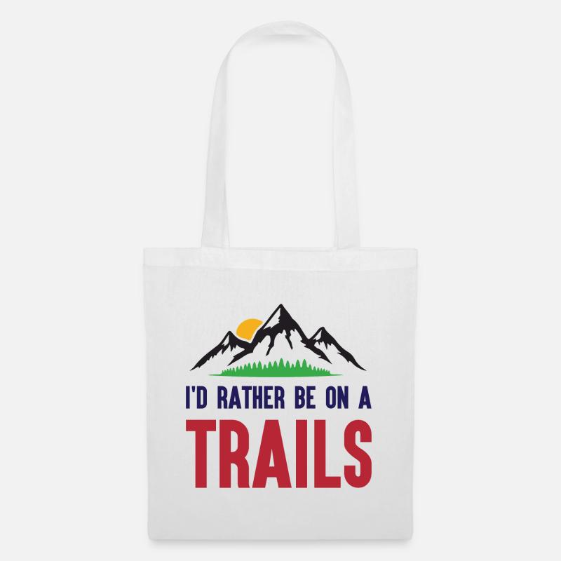 Berge - Ich bin lieber auf einem Trail - Stoffbeutel - Weiß