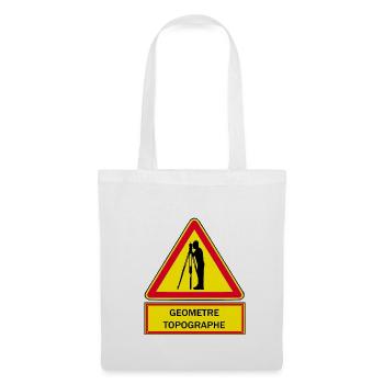 Géomètre topographe - Sac en tissu - blanc - Devant