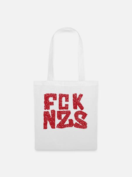 fcknzs red wall - Stoffbeutel - Weiß