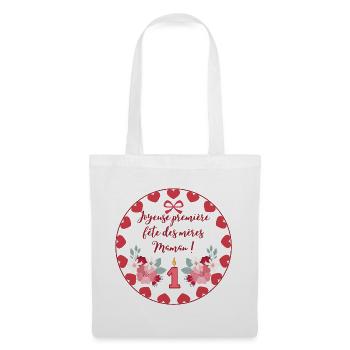 Première fête des mères. Bonne fête maman. - Sac en tissu - blanc - Devant