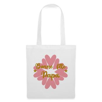 BONNE FÊTE PAPA. PAPA. FÊTE DES PÈRES. BONNE FÊTE - Sac en tissu - blanc - Devant