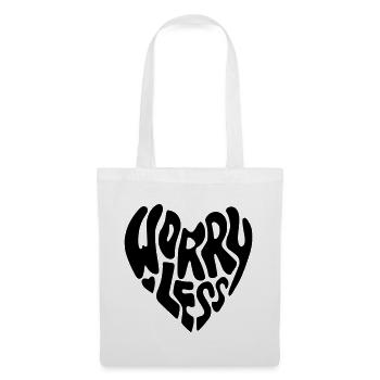 Worry less. Less worrying in heart shape * - Tote Bag - white - Front