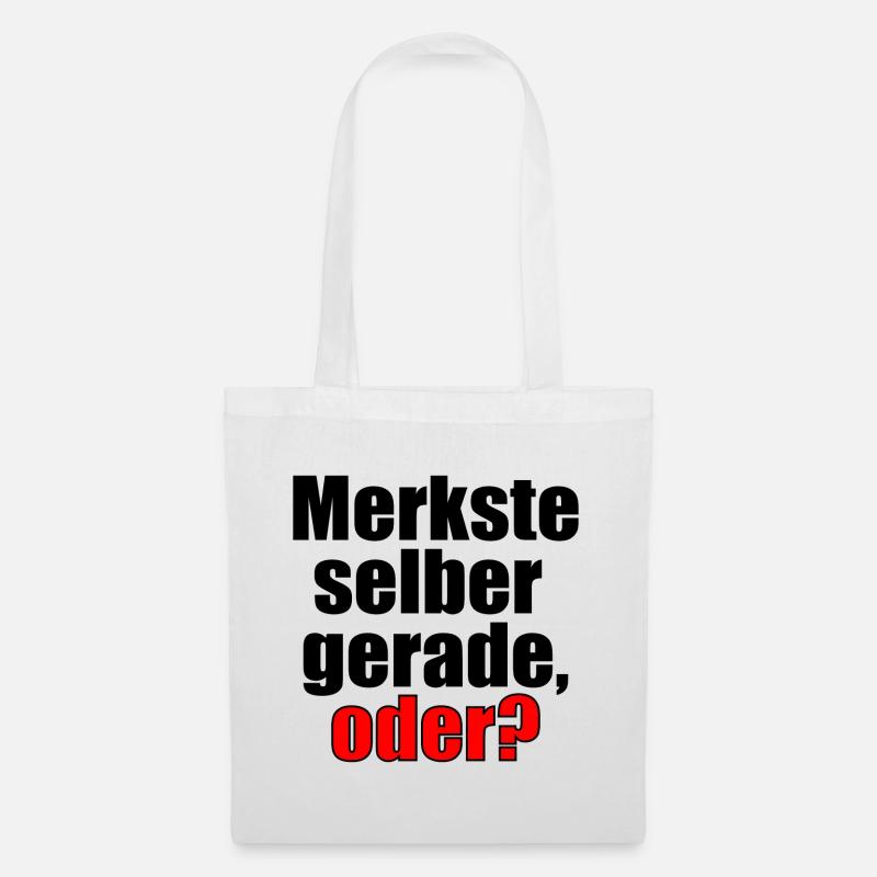 Sprüche Geschenke - Merkste selber - Erkenntnis - Stoffbeutel - Weiß