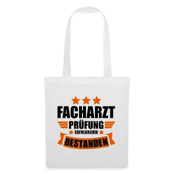 Facharztprüfung Bestanden Facharzt Abschluss - Stoffbeutel - Weiß - Vorne