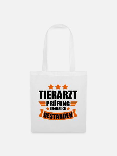Tierarzt Abschluss Abschlussprüfung bestanden - Stoffbeutel - Weiß