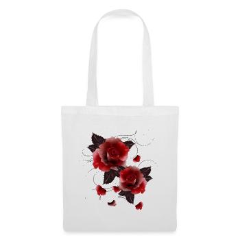 two beautiful fascinating red roses - Tote Bag - white - Front