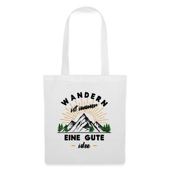 Berge Wanderung Wandern Statement Wanderer Natur - Stoffbeutel - Weiß - Vorne
