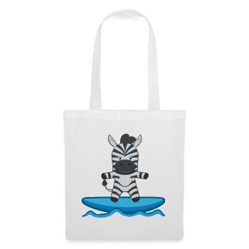 Surf zébré - Sac en tissu - blanc - Devant