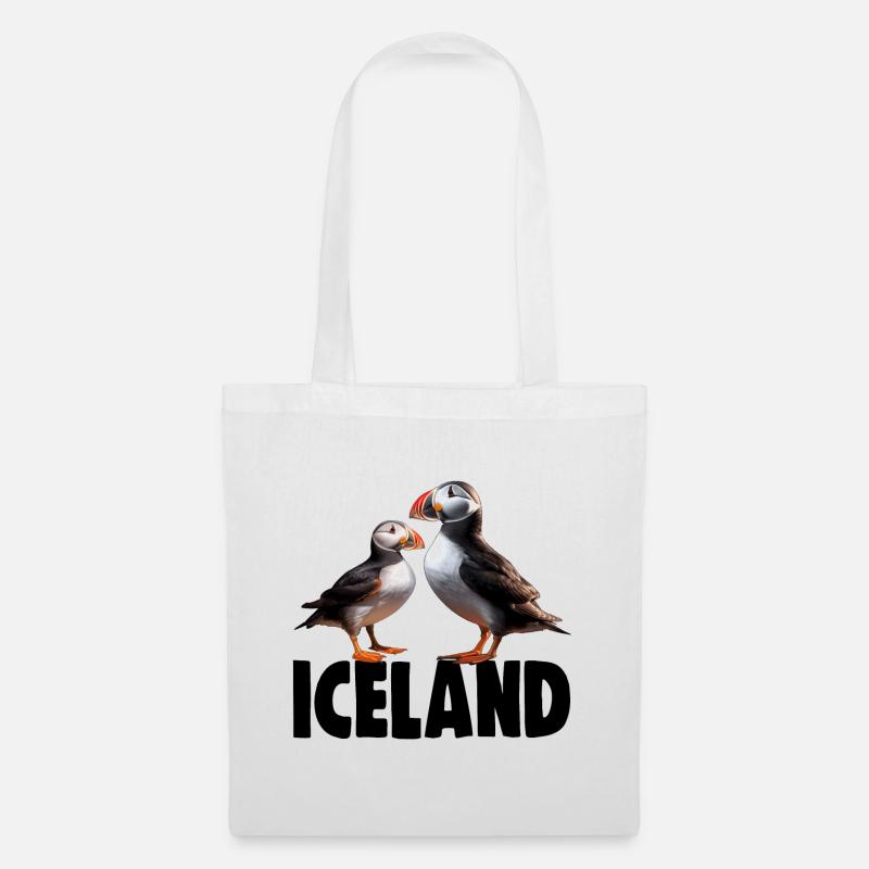ISLAND PUFFINS - Stoffbeutel - Weiß