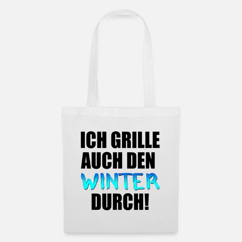 GRILLSPRÜCHE - GRILL - HOBBY GRILLEN - Stoffbeutel - Weiß