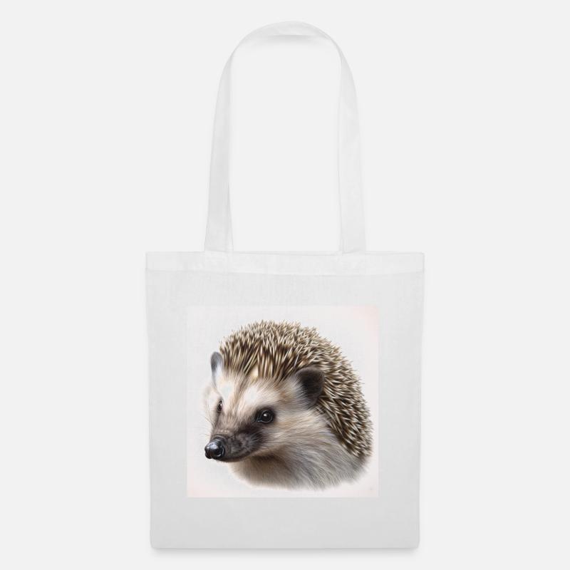 Igel - Stoffbeutel - Weiß