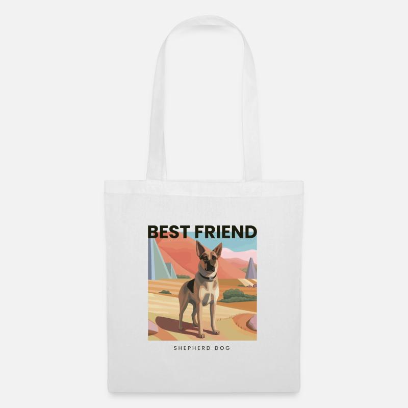 Bester Freund Schäferhund - Stoffbeutel - Weiß