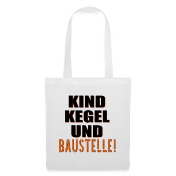 Baustelle Bauherr Kinder - Stoffbeutel - Weiß - Vorne