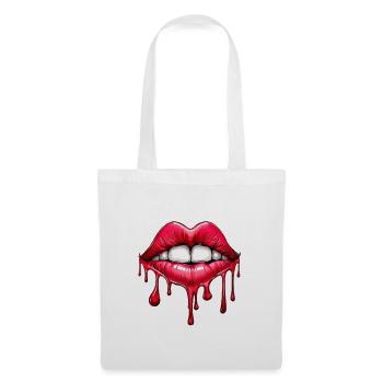 Lèvres - Sac en tissu - blanc - Devant