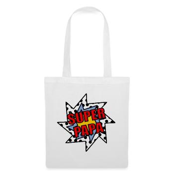 PAPA. FÊTE DES PÈRES. BONNE FÊTE PAPA. BONNE FÊTE - Sac en tissu - blanc - Devant