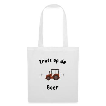Trots op de boer - Sac en tissu - blanc - Devant